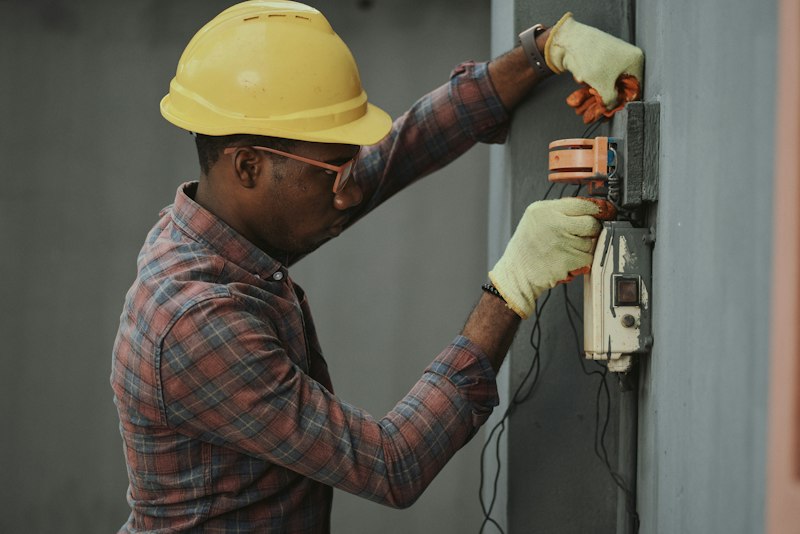 Professional contractor reviewing home improvement plans